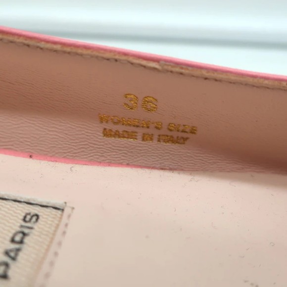 Roger Vivier Gommettine Buckle Slingback Ballet Flats Pink Leather Size 36 - Picture 11 of 12